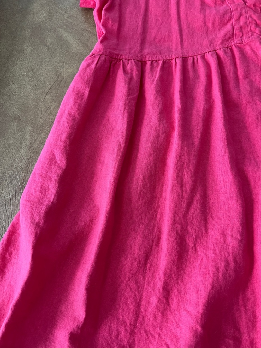 Universal Thread Hot Pink V-Neck Tie-Detail Cotton Dress - Picture 4 of 12